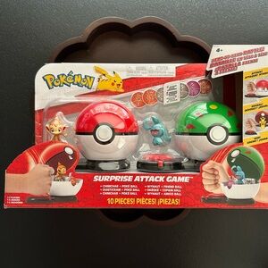Pokemon Surprise Attack Game with Red & Green Pokeballs